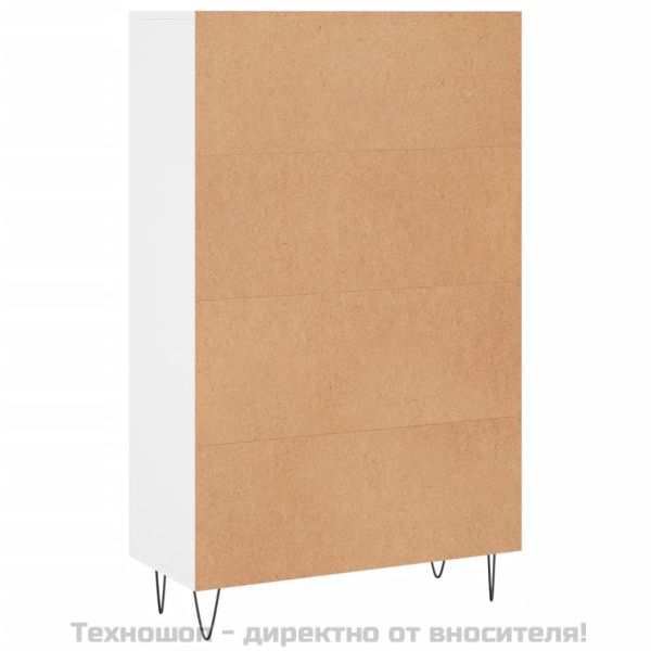 Висок шкаф, бял, 69,5x31x115 см, инженерно дърво