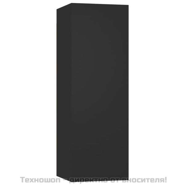 ТВ шкаф, черен, 30,5x30x90 см, инженерно дърво