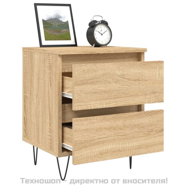 Нощно шкафче, сонома дъб, 40x35x50 см, инженерно дърво