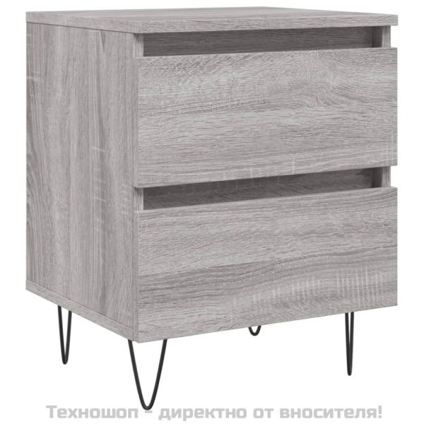 Нощно шкафче сив сонома 40x35x50 см инженерно дърво