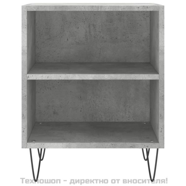 Нощни шкафчета 2 бр бетонно сиво 40x30x50 см инженерно дърво