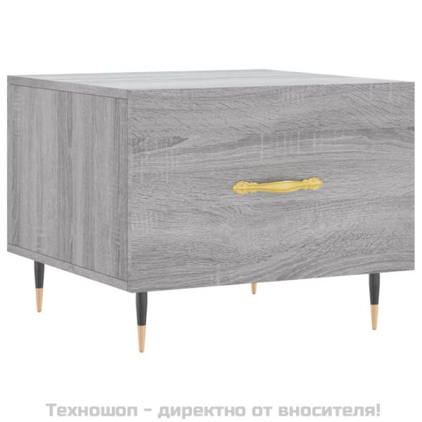 Кафе маса, сив сонома, 50x50x40 см, инженерно дърво