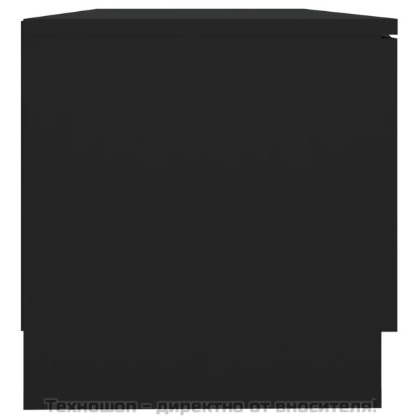 ТВ шкафове 2 бр черни 80x35x36,5 см инженерно дърво