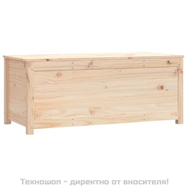 Кутия за съхранение, 110x50x45,5 см, борово дърво масив