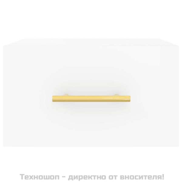 Нощни шкафчета за стенен монтаж, 2 бр, бели, 35x35x20 см