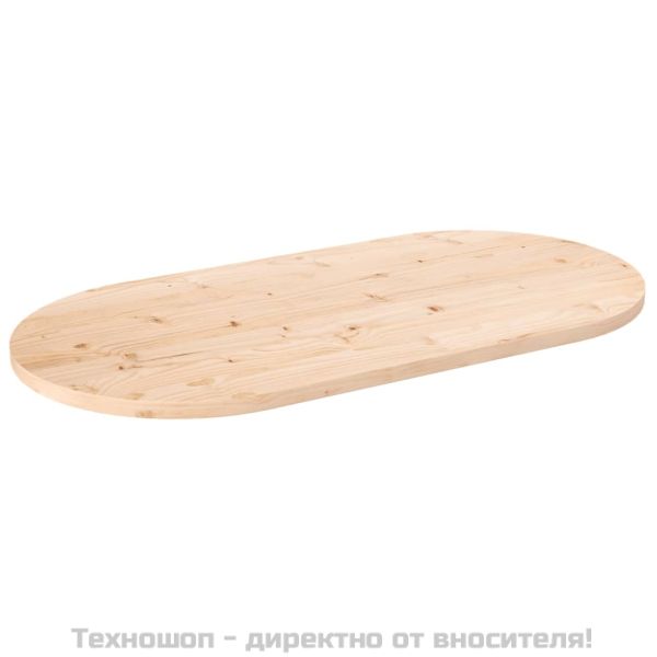 Плот за маса 90x45x2,5 см, масивна дървесина, бор, овален