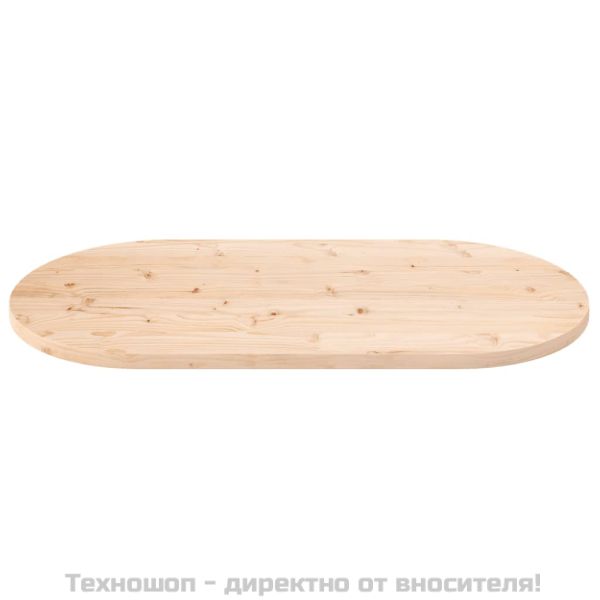 Плот за маса 90x45x2,5 см, масивна дървесина, бор, овален