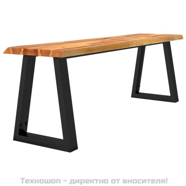 Пейка с жив ръб 140 см масивна акация