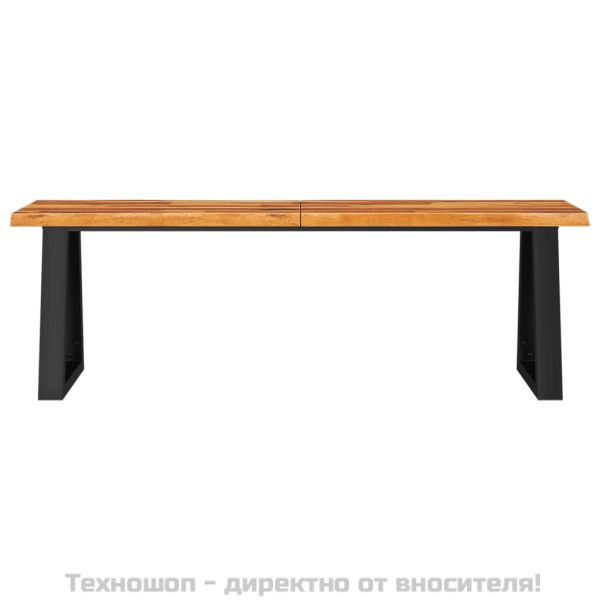 Пейка с жив ръб 140 см масивна акация