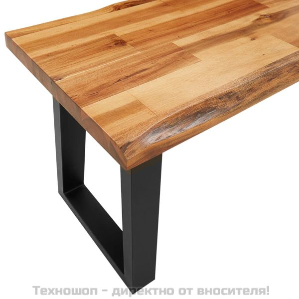 Пейка с жив ръб 140 см масивна акация