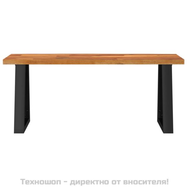 Пейка с жив ръб 110 см масивна акация