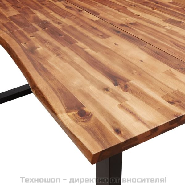 Трапезна маса с жив ръб 180x90x75 см масивна акация