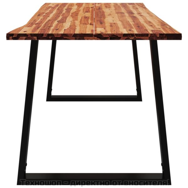 Трапезна маса с жив ръб 160x80x75 см масивна акация