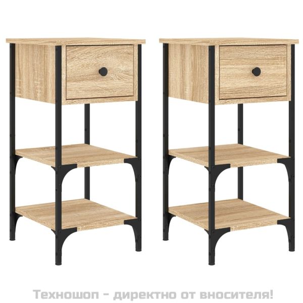 Нощни шкафчета 2 бр сонома дъб 34x36x70 см инженерно дърво
