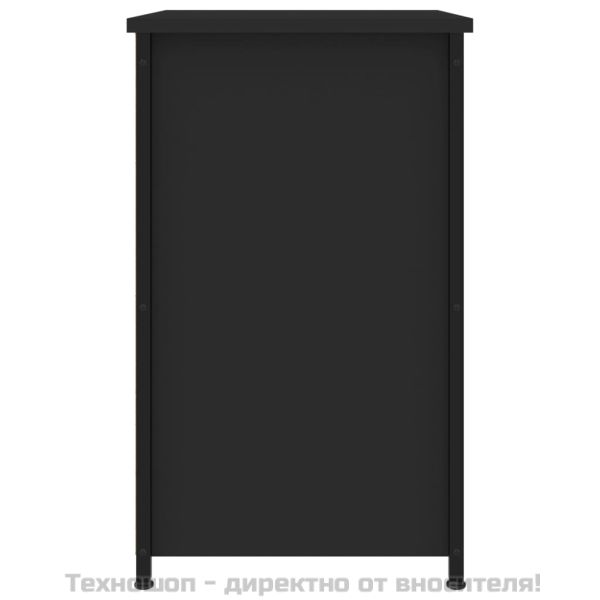 Нощно шкафче, черно, 40x36x60 cm инженерно дърво