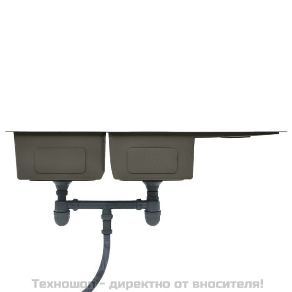 Ръчно изработена кухненска мивка, черна, неръждаема стомана