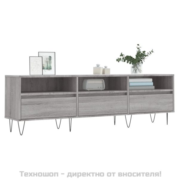 ТB шкаф, сив сонома, 150x30x44,5 см, инженерно дърво