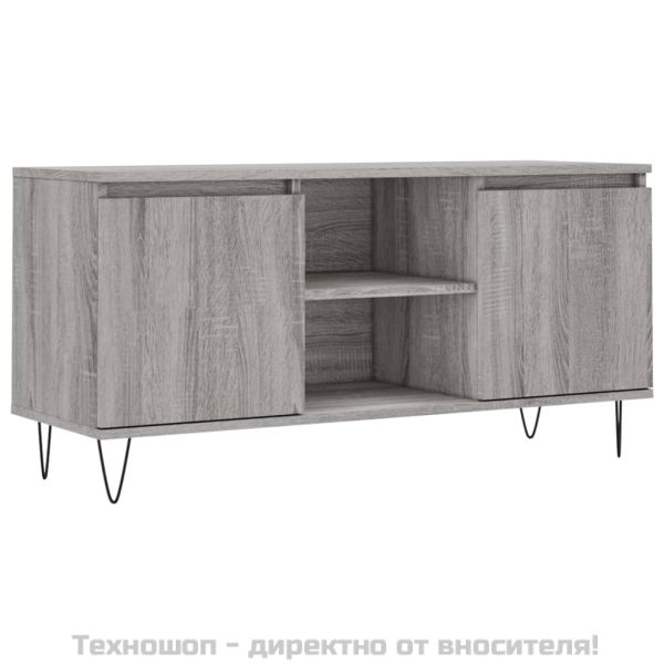 ТВ шкаф, сив сонома, 104x35x50 см, инженерно дърво