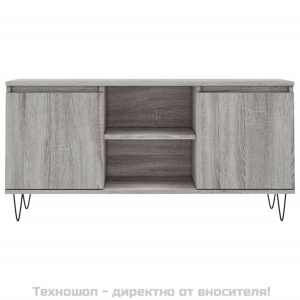 ТВ шкаф, сив сонома, 104x35x50 см, инженерно дърво