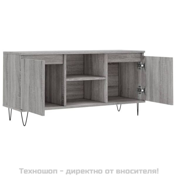 ТВ шкаф, сив сонома, 104x35x50 см, инженерно дърво