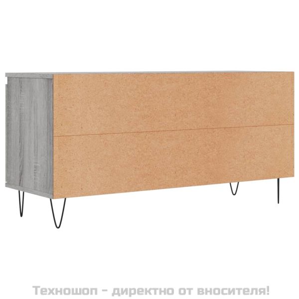 ТВ шкаф, сив сонома, 104x35x50 см, инженерно дърво