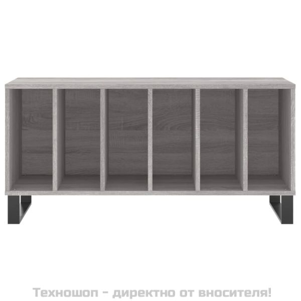 Шкаф за винилови плочи сив сонома 100x38x48 см инженерно дърво