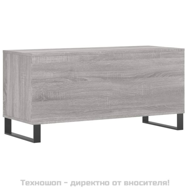 Шкаф за винилови плочи сив сонома 100x38x48 см инженерно дърво