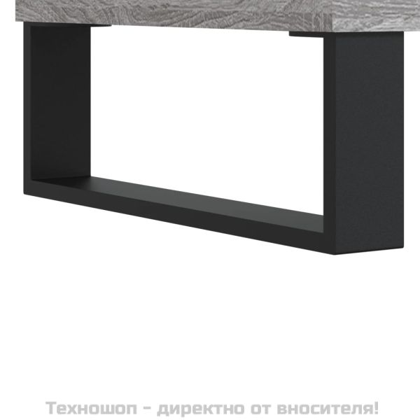 Шкаф за винилови плочи сив сонома 100x38x48 см инженерно дърво