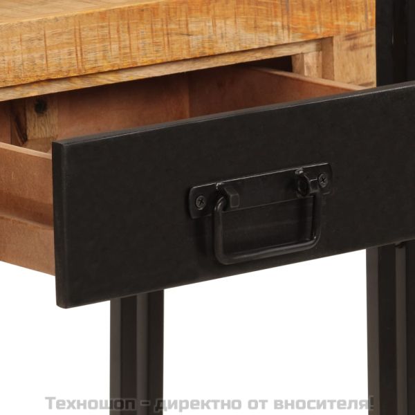 Конзолна маса, 110x30x76 cм, мангово дърво масив