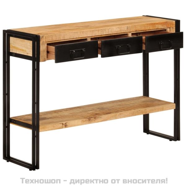 Конзолна маса, 110x30x76 cм, мангово дърво масив