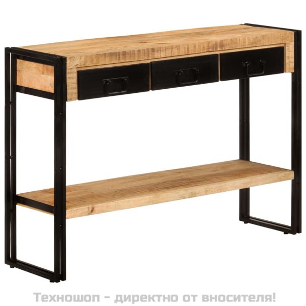 Конзолна маса, 110x30x76 cм, мангово дърво масив