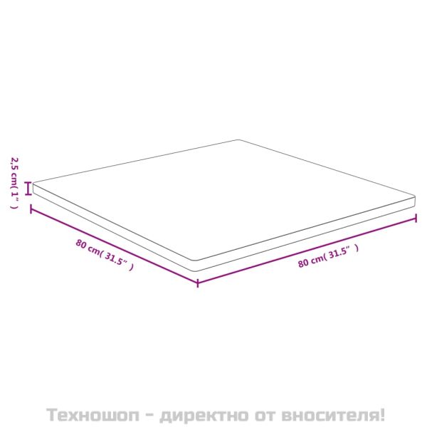 Плот за маса 80x80x2,5 см бамбук