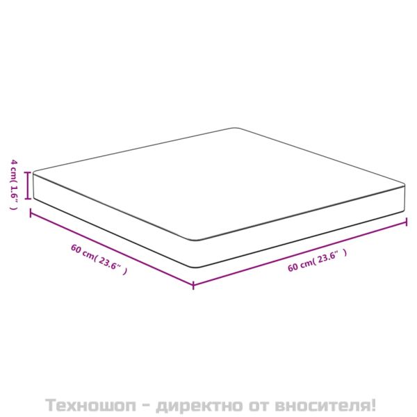 Плот за маса 60x60x4 см бамбук