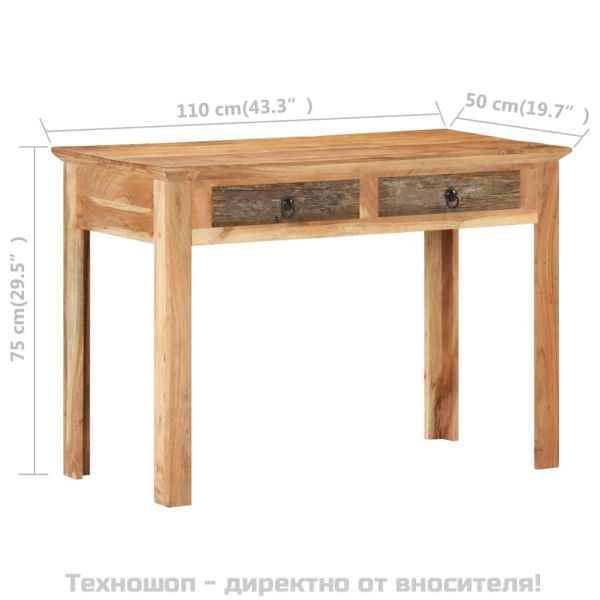 Бюро, 110x50x75 см, регенерирано дърво масив