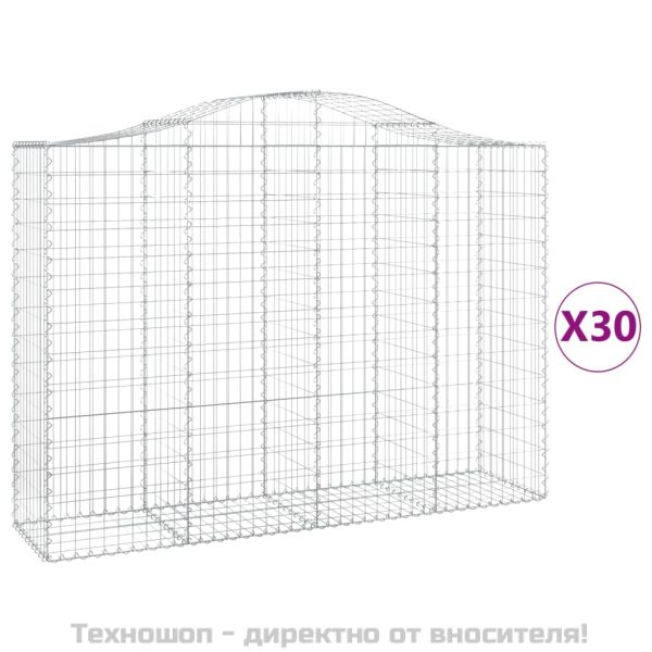 Габионни кошници арка 30 бр 200x50x140/160см поцинковано желязо