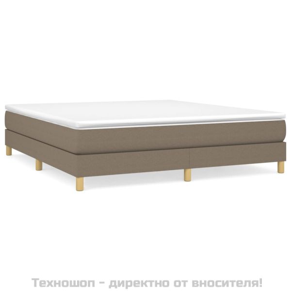 Рамка за легло с пружини, таупе, 160x200 см плат