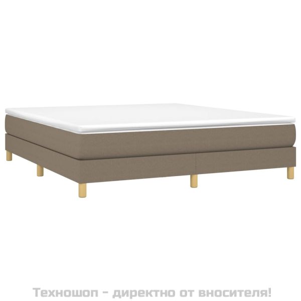 Рамка за легло с пружини, таупе, 160x200 см плат