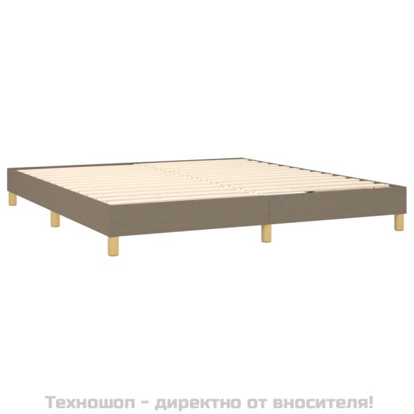 Рамка за легло с пружини, таупе, 160x200 см плат