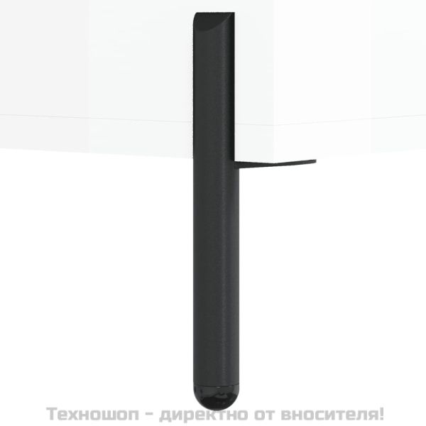 Кафе маса, бял гланц, 90x50x40 см, инженерно дърво