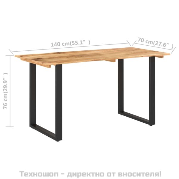Трапезна маса, 140x70x76 см, акациево дърво масив