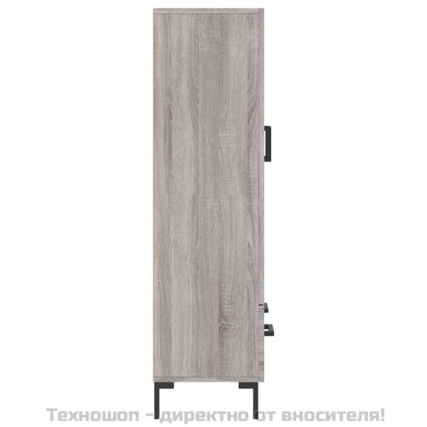 Висок шкаф, сив сонома, 69,5x31x115 см, инженерно дърво
