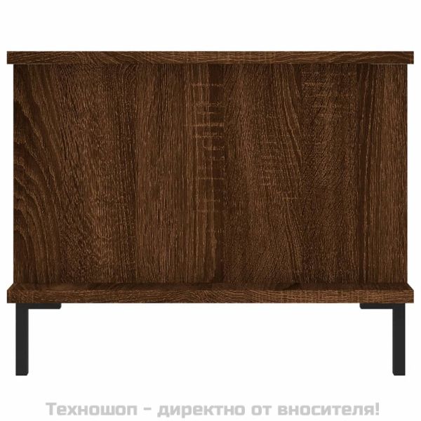 Кафе маса, кафяв дъб, 90x50x40 см, инженерно дърво