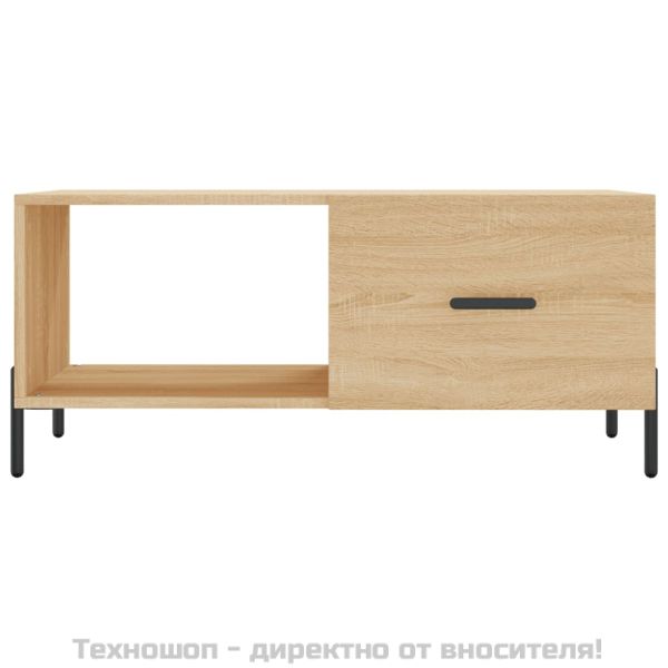 Кафе маса, дъб сонома, 90x50x40 см, инженерно дърво