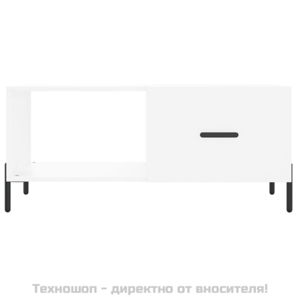 Кафе маса, бяла, 90x50x40 см, инженерно дърво