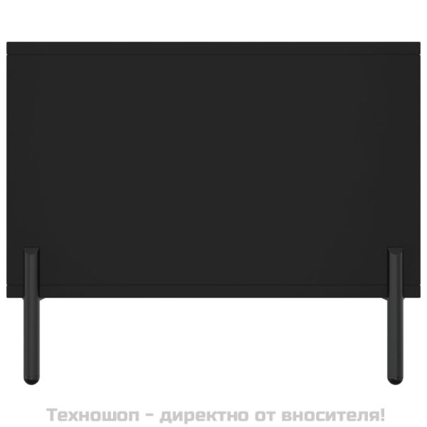 Маса за кафе, черна, 90x50x40 см, инженерно дърво