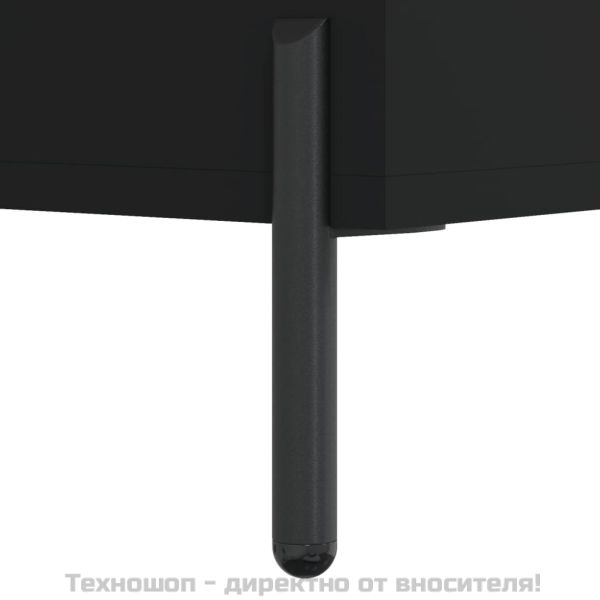 Маса за кафе, черна, 90x50x40 см, инженерно дърво