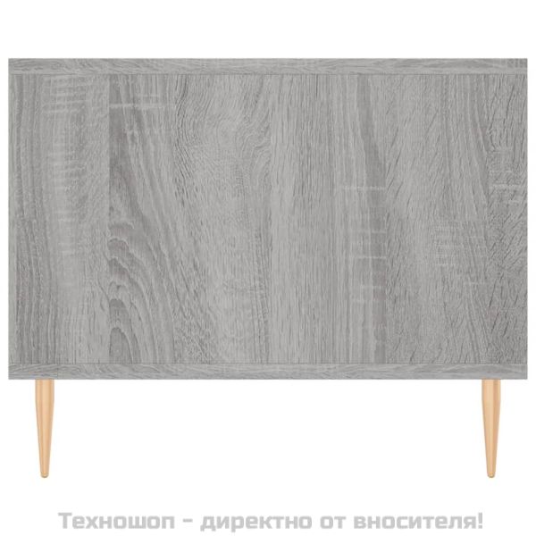 Кафе маса, сив сонома, 102x50x40 см, инженерно дърво