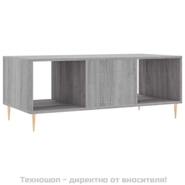 Кафе маса, сив сонома, 102x50x40 см, инженерно дърво