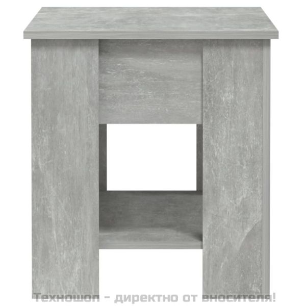 Маса за кафе, бетонно сива, 101x49x52 см, инженерно дърво