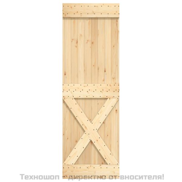 Врата "NARVIK" 70x210 см масивна дървесина бор